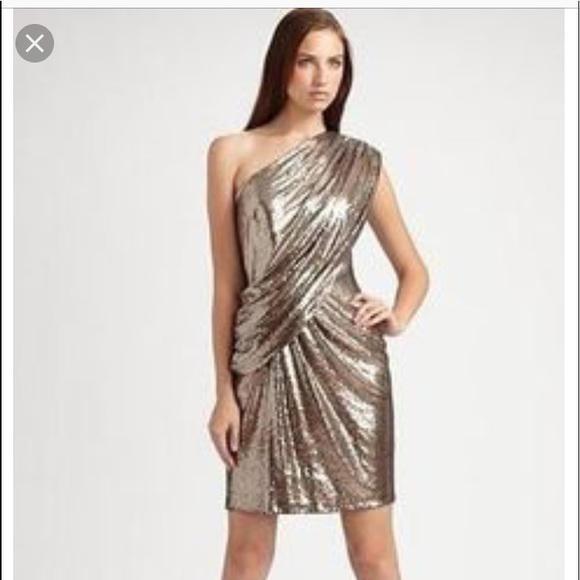 Tadashi Shoji Gold Squin Dress - Picture 4 of 5